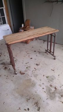 Custom Made Metal Hospital Tray Meal Table On Wheels, Also Used As A Desk,