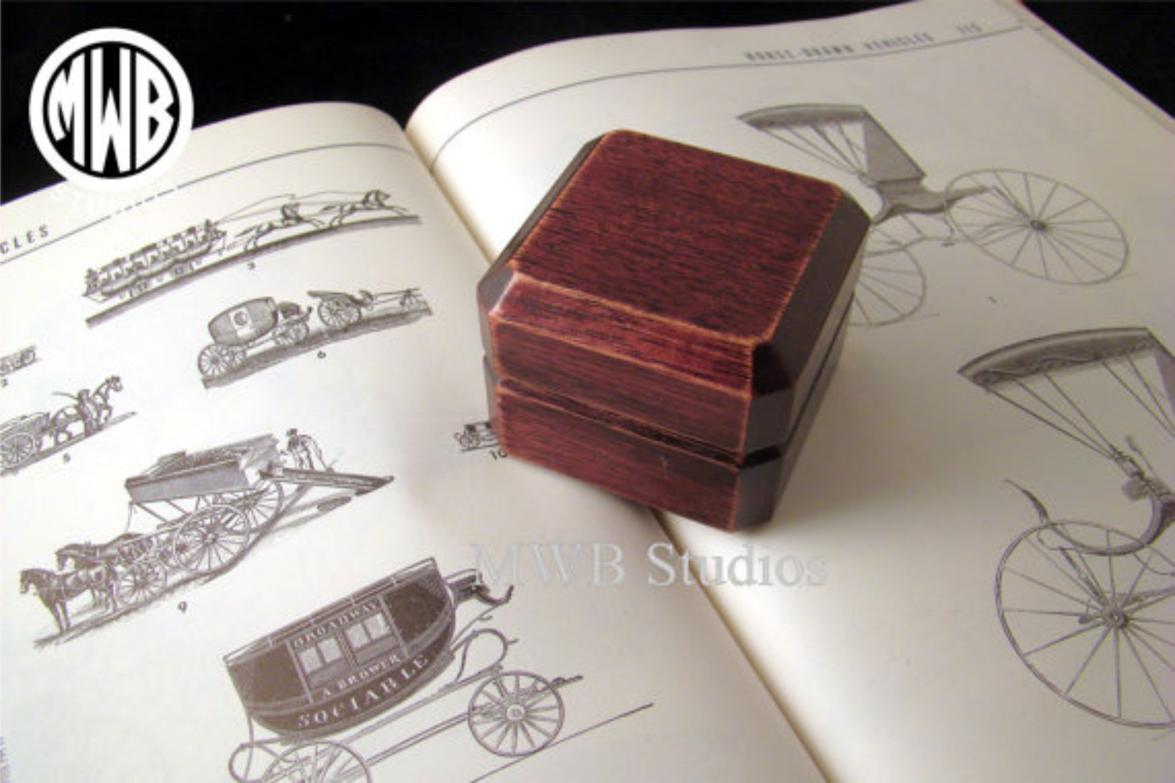 Buy a Hand Crafted Antique Style Engagement  Ring  Box  With 