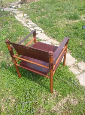 Custom Made Leather Safari Chair
