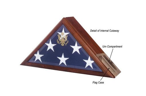 Custom Made Urn And Flag Case, Funeral Flag Case