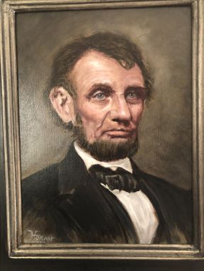 Custom Made Original Oil Painting Of President Lincoln