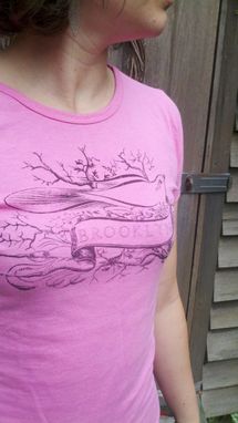 Custom Made Sale Birds Of A Feather, One Of A Kind Brooklyn Shirt, Small Pink