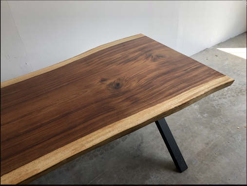 Custom Made Modern Natural Edge Desk