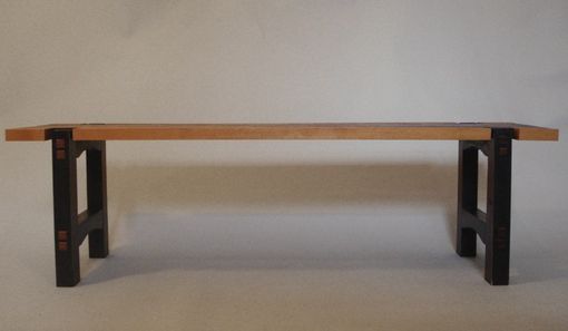 Custom Made Long Coffe Table - Sapele And Beech