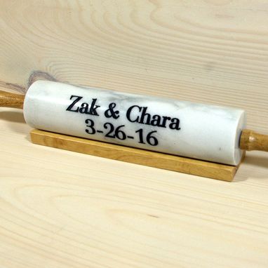 Custom Made Marble Rolling Pin - Engraved