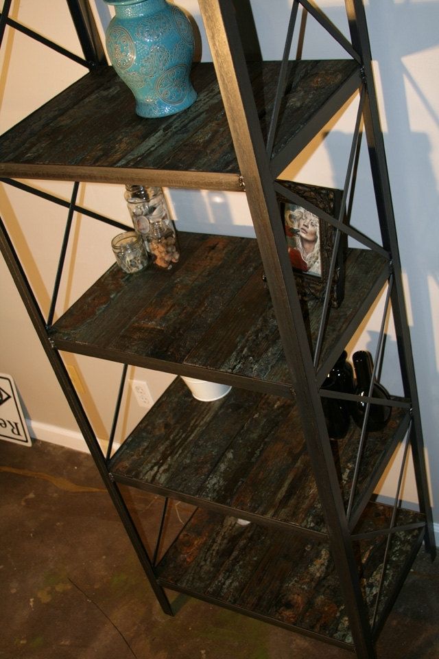 Buy Hand Made Industrial Rustic Bookcase (Or Shelving Unit), Reclaimed