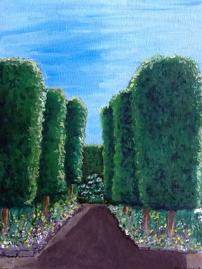 Custom Made Garden Path Oil Painting