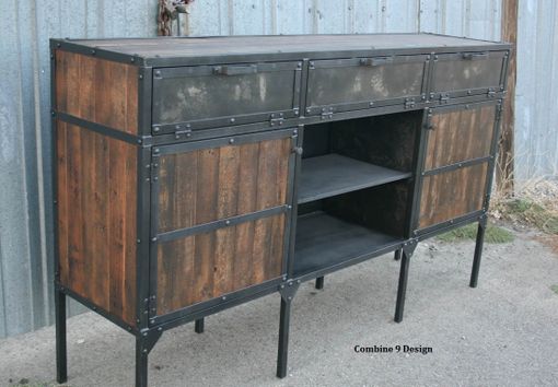 Custom Made Buffet/Hutch - Vintage Industrial/Mid Century Modern. Rustic, Reclaimed Wood.