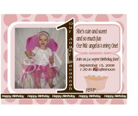 Custom Made Personalized Photo Childrens Birthday Invitation- Set Of 25, Many Themes Available