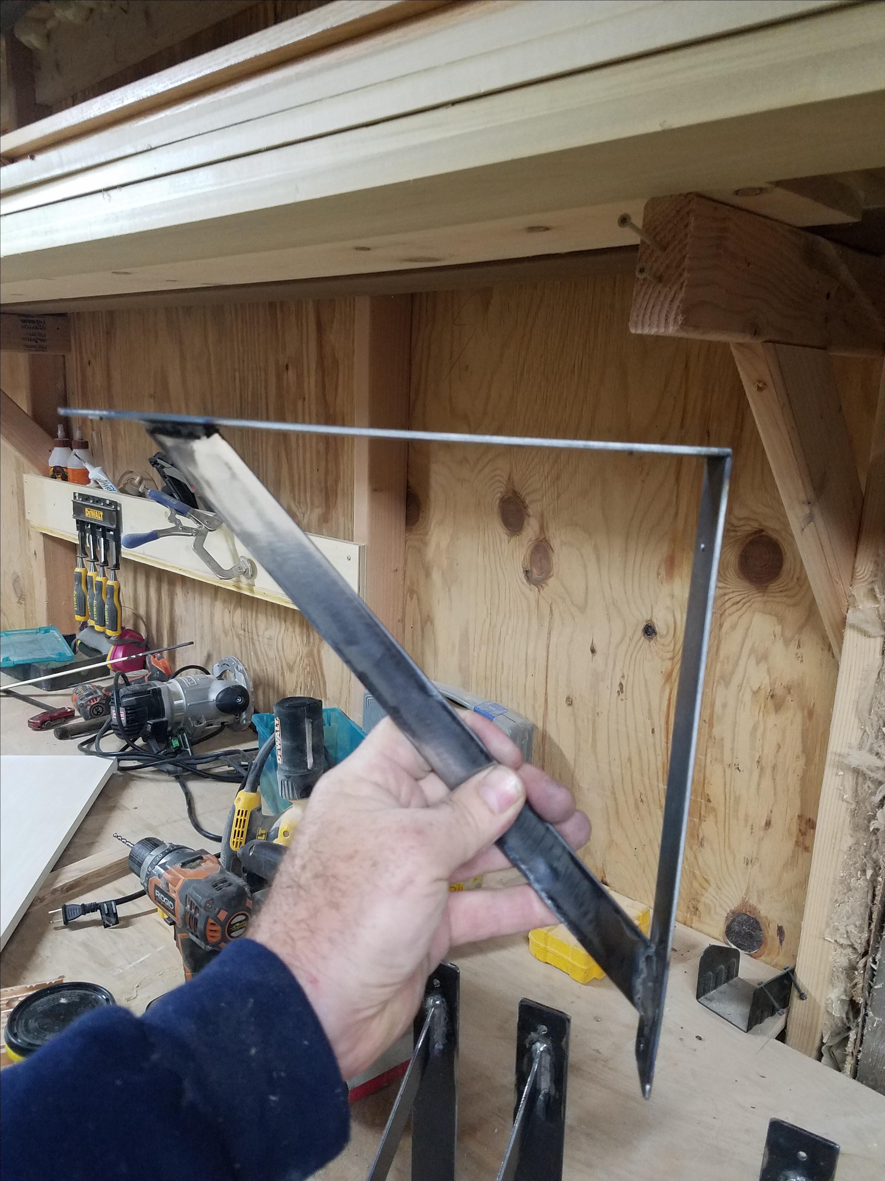Buy Custom Made Steel Shelf Brackets, made to order from Family Sawmill