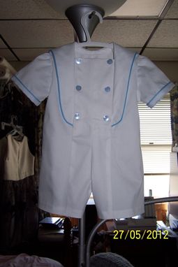 Custom Made Sailor Christening Romper