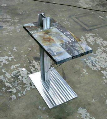 Custom Made Industrial Inspired End Table