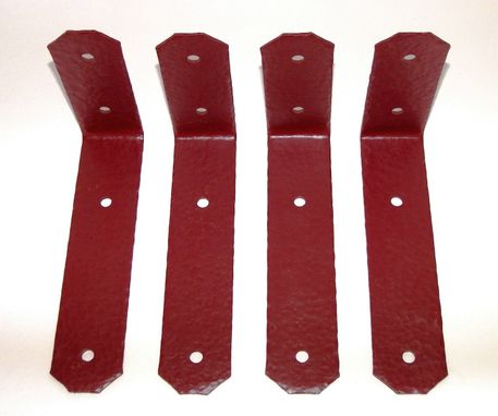 Custom Made Hammered Iron Shelf Brackets By Rustic Furniture Hut