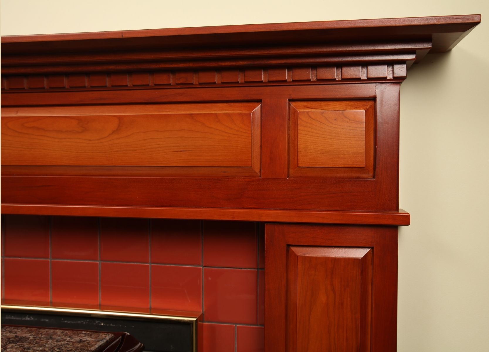 Hand Crafted Federal Style Fireplace Surround In Cherry With Complex