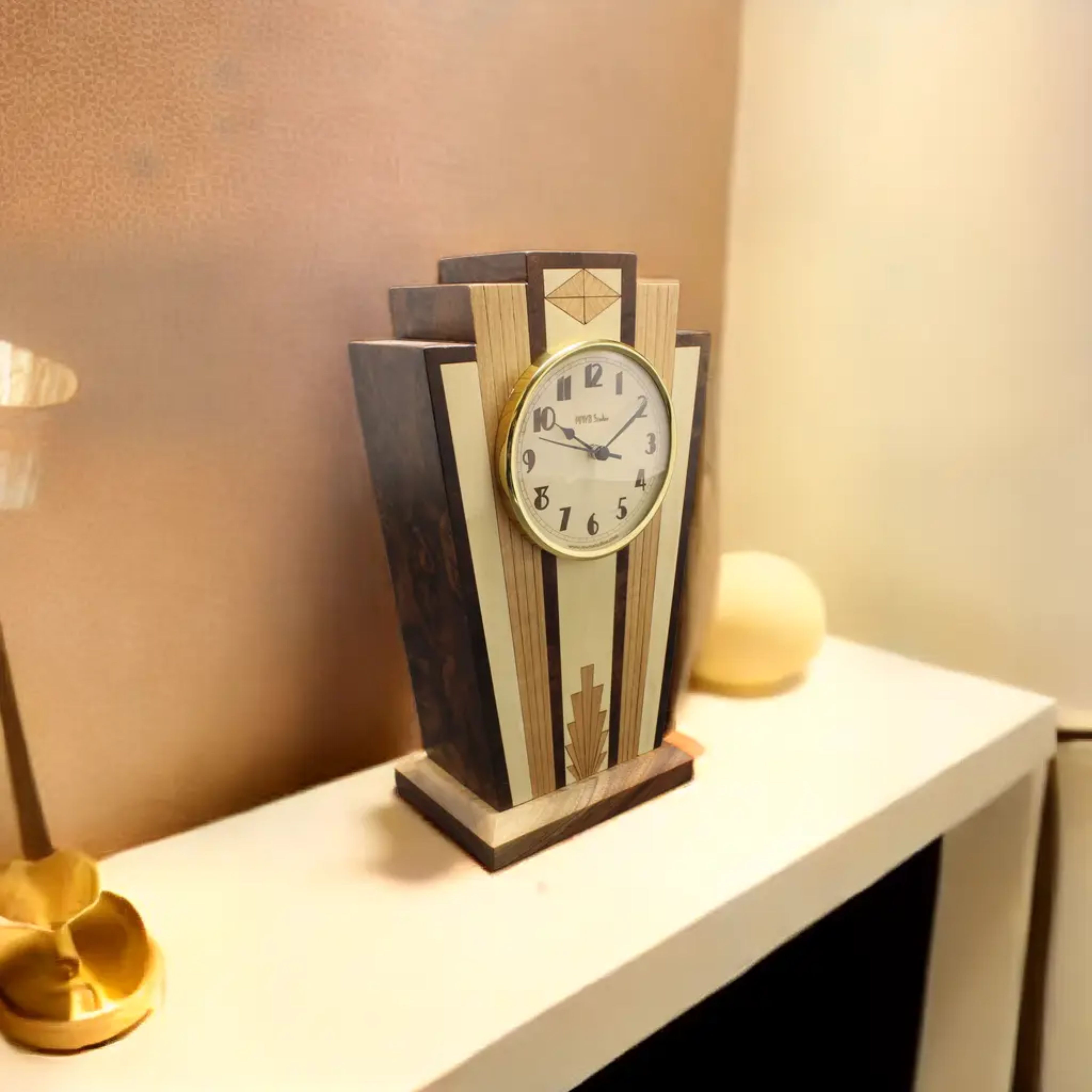 Buy Hand Crafted Art Deco Mantle Clock Mc 40 With Free Shipping