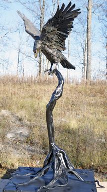 Custom Made Welded Sculpture, Migizii Manidoo. (Eagle Spirit)