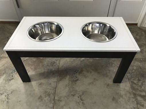 Custom Made Meganite Dog Feeding Station With Glow Inlay!