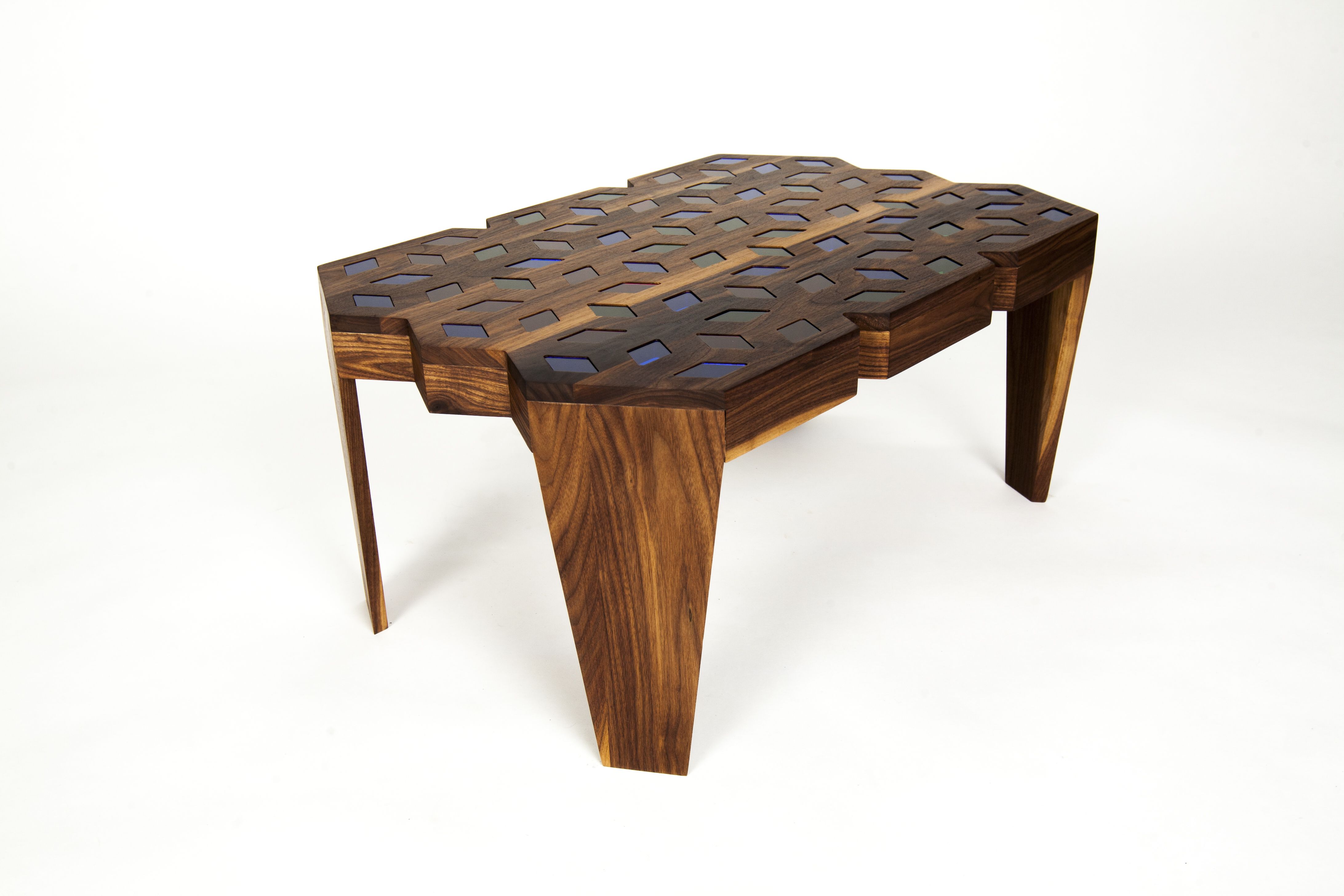 Buy Custom Walnut Kaleidoscope Coffee Table, made to order from