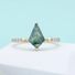 Unique kite moss agate engagement ring