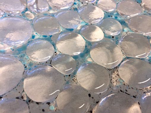 Custom Made Clear Bubbled Fused Glass Platter