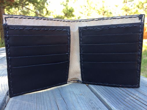 Custom Made Customizable Leather Horse Card Wallet Black