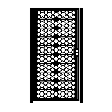 Custom Made Artistic Metal Gate - Star Tile - Custom Garden Gate - Geometric Gate - Islamic Geometry