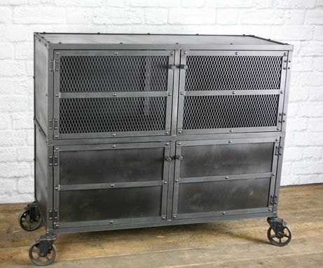 Custom Made Modern Industrial Bar Cart, Rustic Liquor Cabinet, Vintage Bar Cart, Industrial Beverage Center