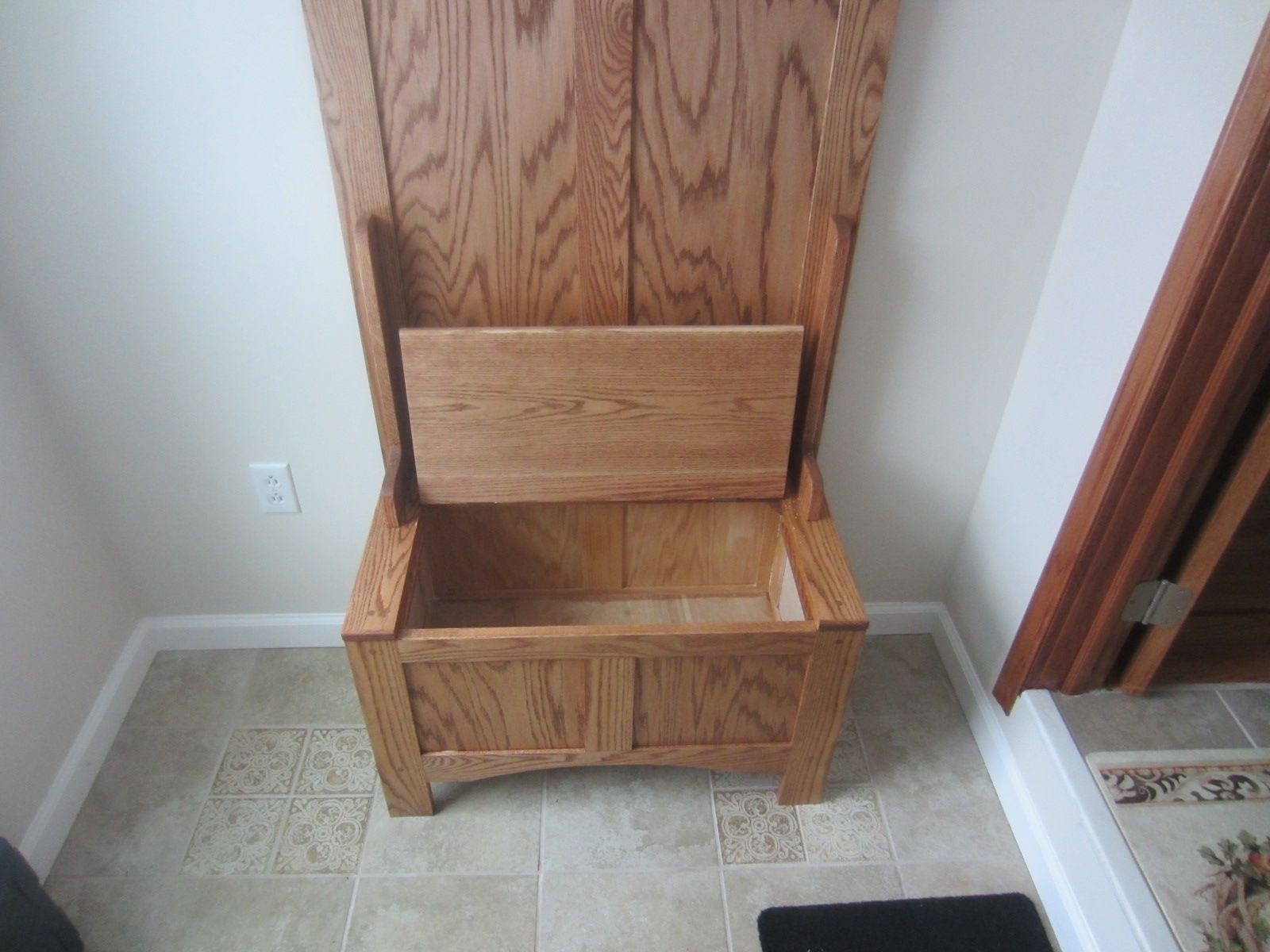 Hand Made Oak Hall Tree by Kinderling Wood