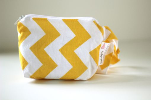 Custom Made Mini Gusseted Messy Bags (Snack Bags) - Yellow Chevrons