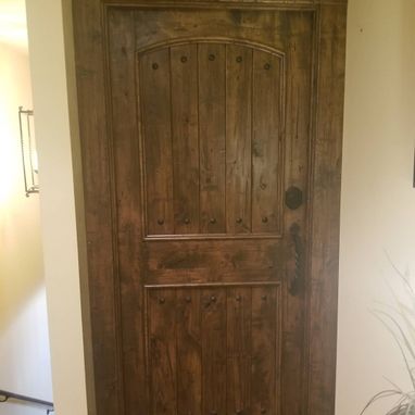 Custom Made Rustic Distressed Knotty Alder Doors