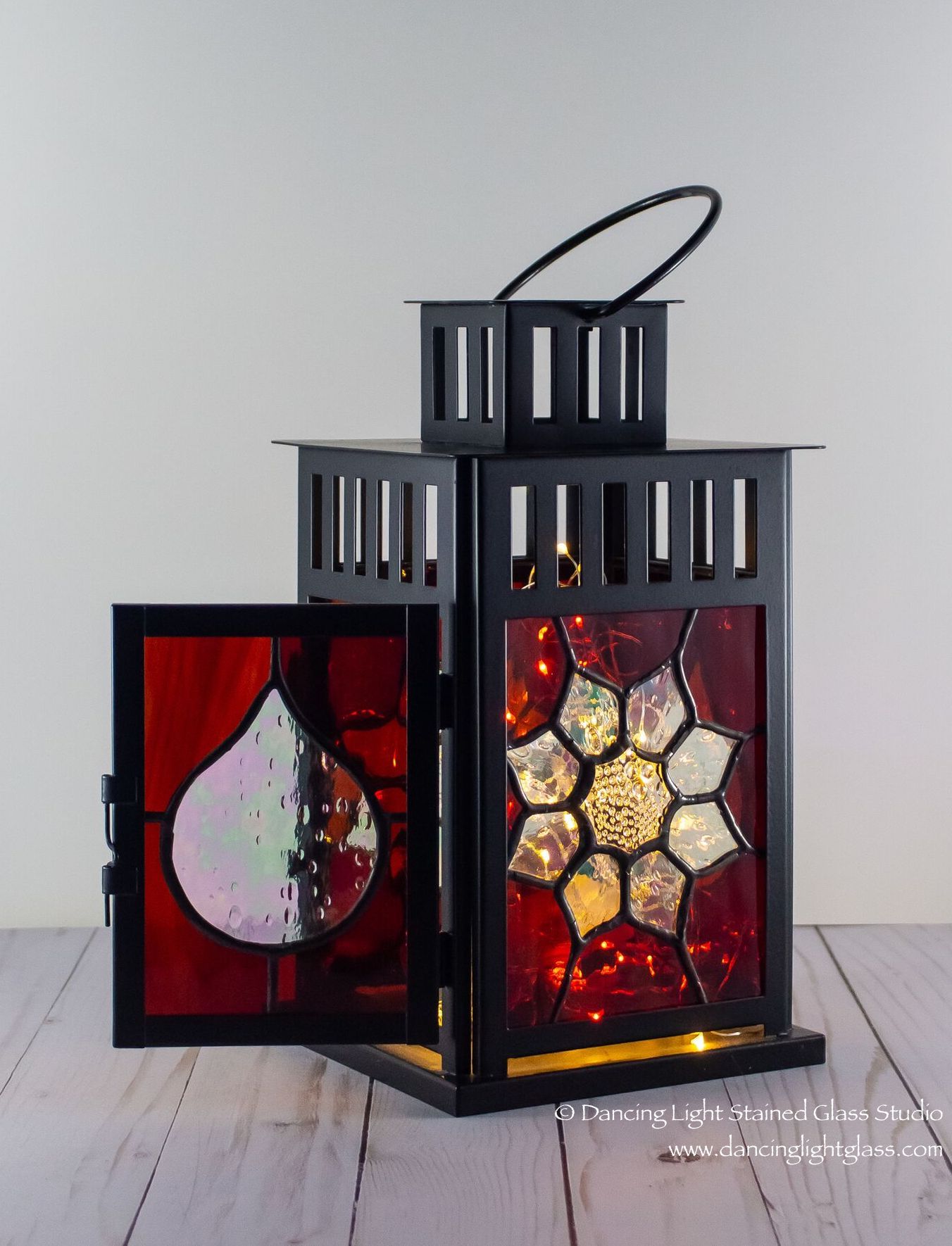 Custom Stained Glass Lanterns by Dancing Light Stained Glass Studio
