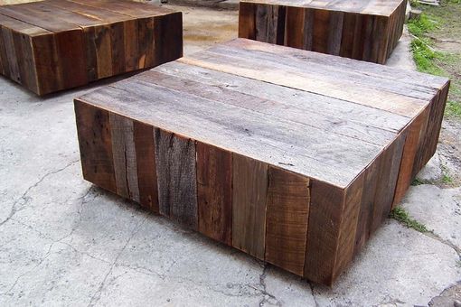 Custom Made Rustic Chic Lobby Cubes From Reclaimed Barn Wood