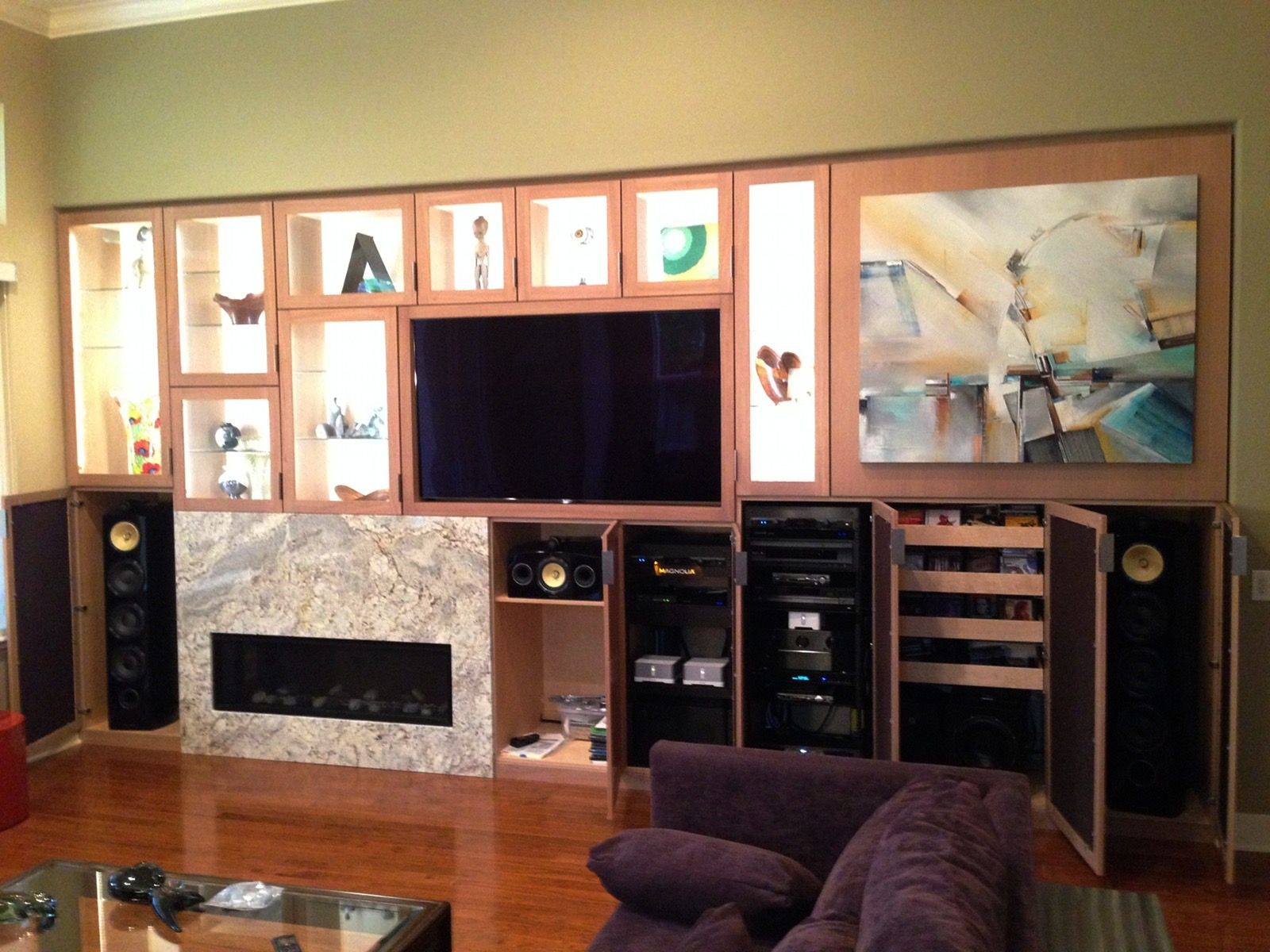 Custom Entertainment Center, Wall Unit by Stil Novo Design
