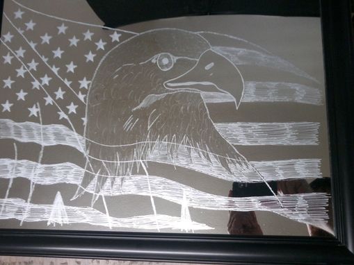 Custom Made Etched Glass -----Freehand
