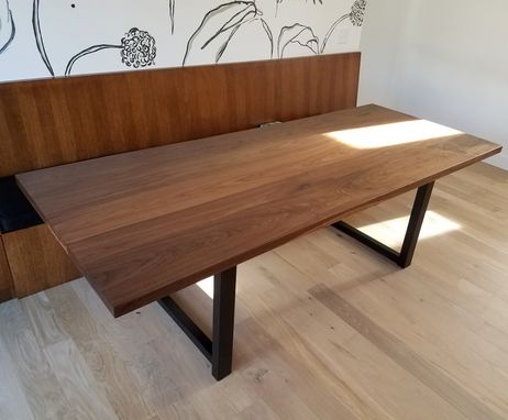 Custom Made Modern Walnut Dining Table