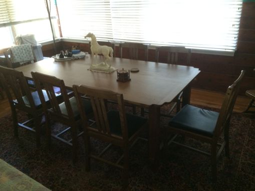 Custom Made Quarter Sawn White Oak Dining Room Set