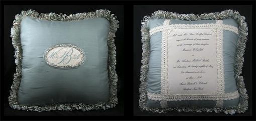 Custom Made Wedding Monogram Pillow