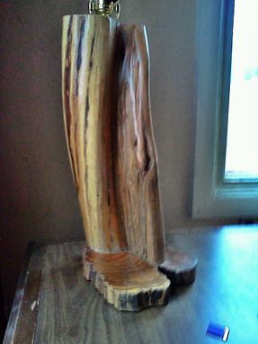 Custom Made Twisted Cedar Lamp-