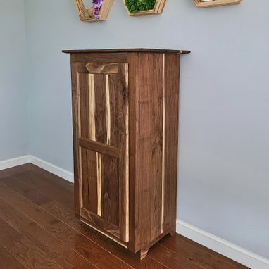 Custom Made Arts And Crafts Walnut Storage Cabinet