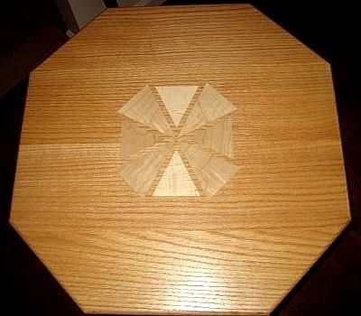 Custom Made Red Oak End Table