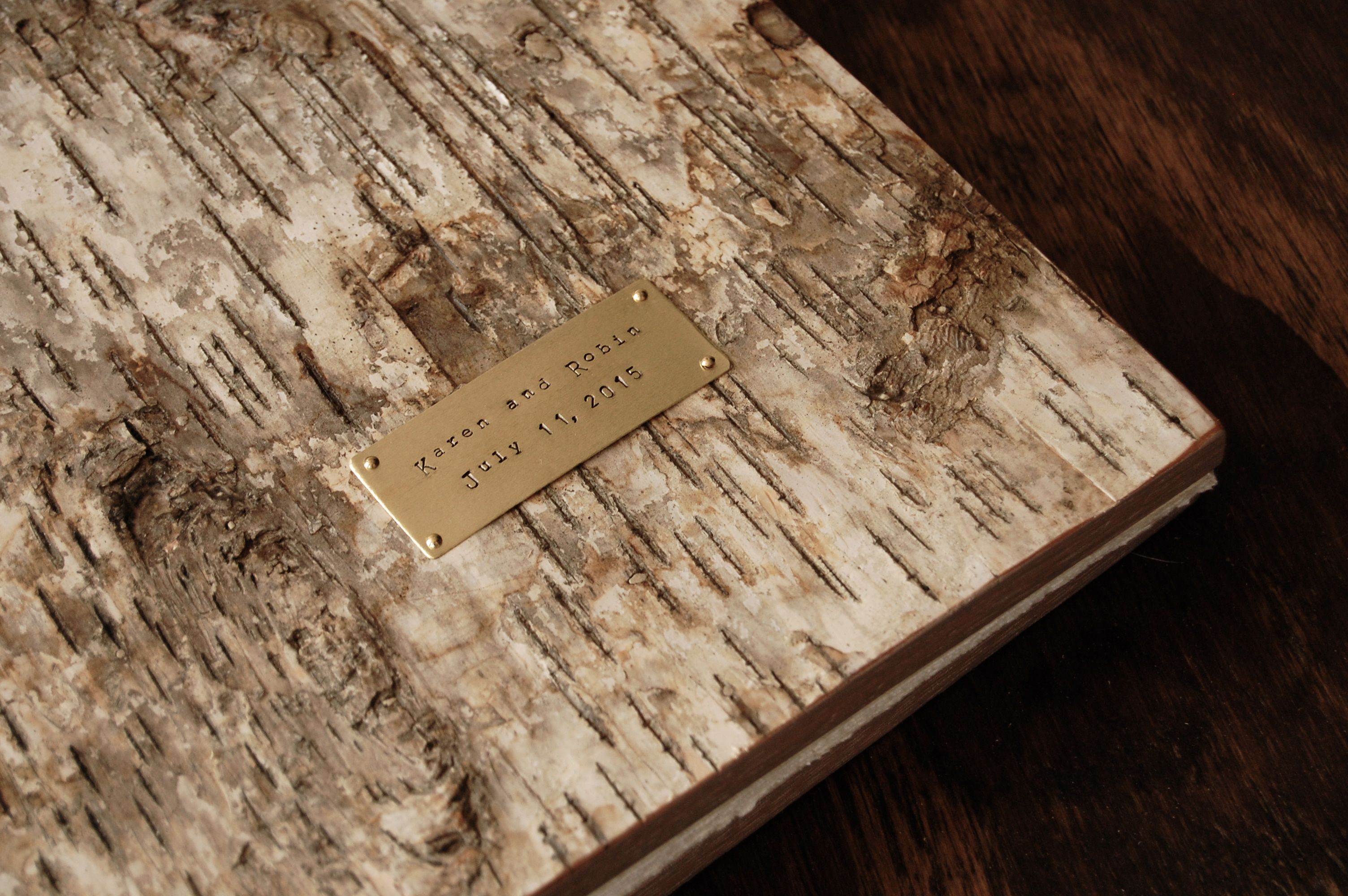 Buy Custom Made Rustic Birch Bark Wedding Guest Book, made to order ...