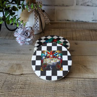 Buy Hand Made Alice In Wonderland Decor Coaster Set White Rabbit