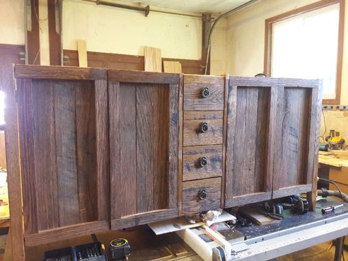 Custom Made Reclaimed Barn Wood Vanity