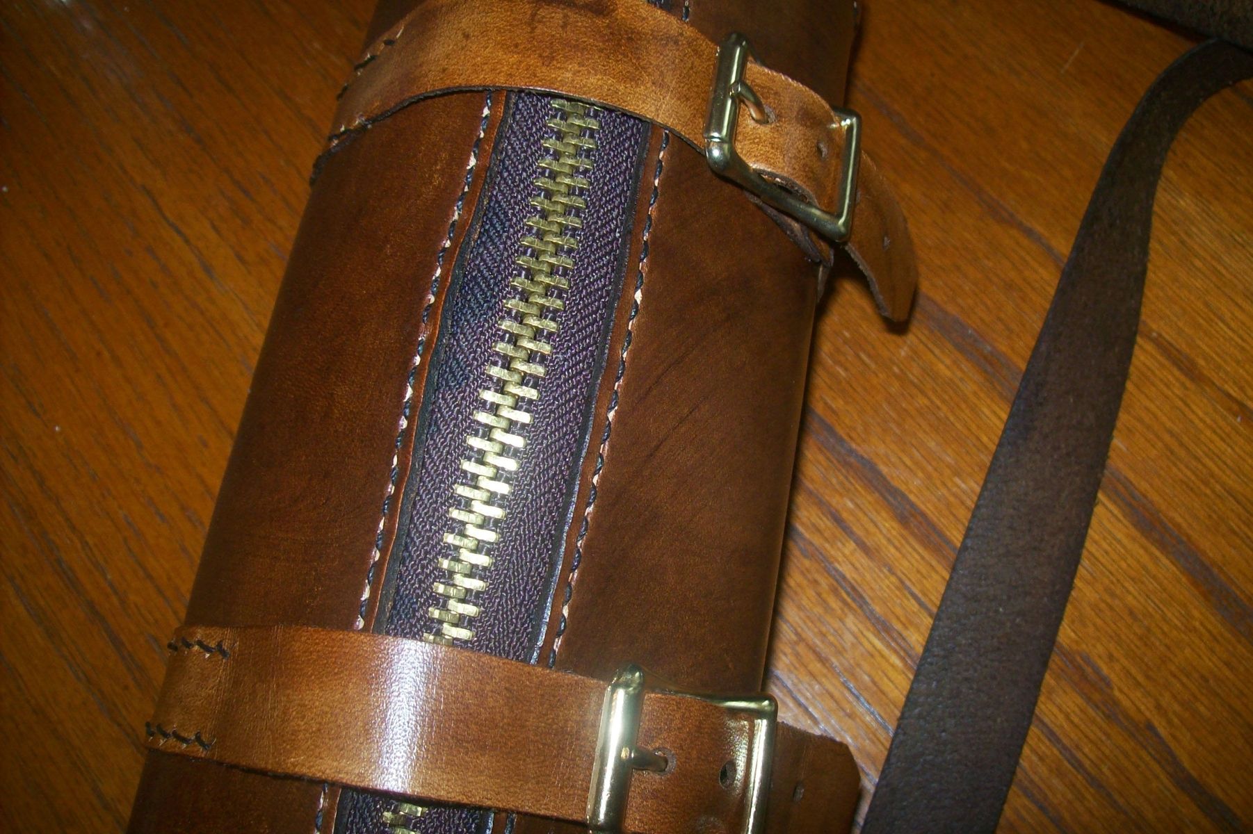Buy Hand Crafted Kayleys Custom Leather Tube Bag, made to order from