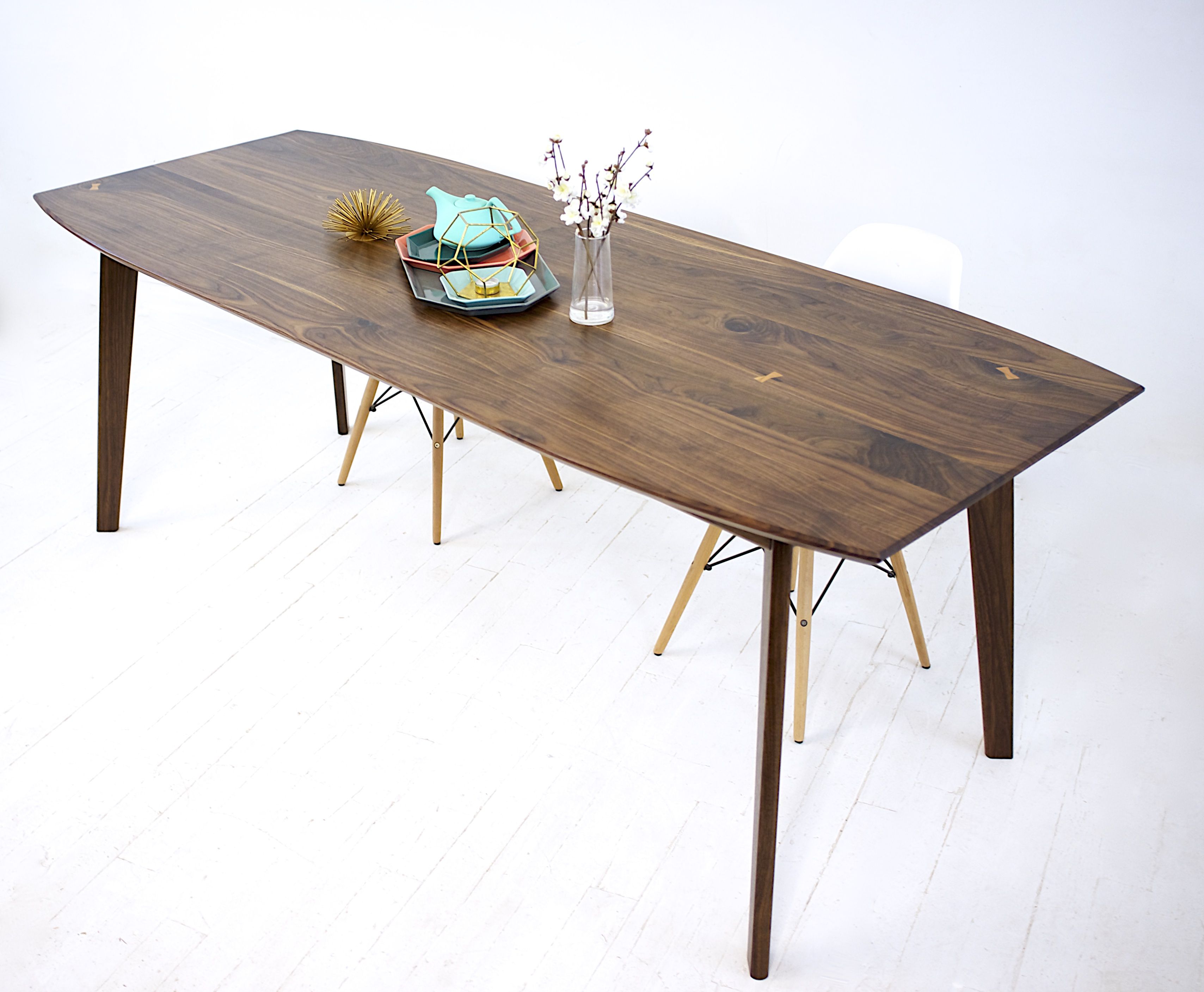 Buy A Custom Santa Barbara Mid Century Modern Dining Table Made