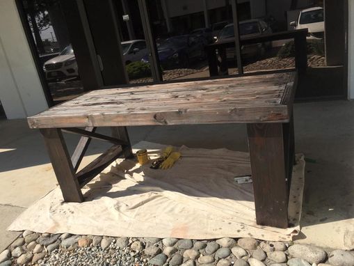 Custom Made Rustic Farm Table For Dining Room