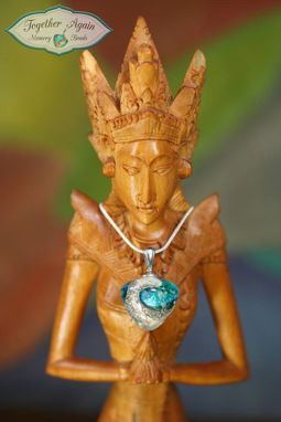 Custom Made Reflections™ Pendant Handmade Memorial Glass Lampwork. Cremation, Hair, Urn, Mori, Reliquary