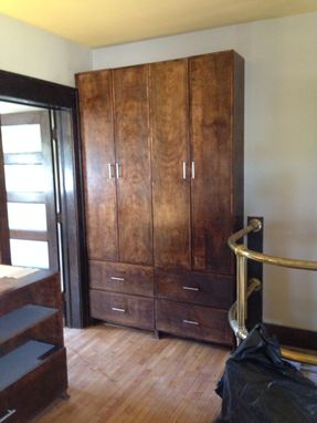 Custom Made 8'-0 Tall Birch Storage Cabinets