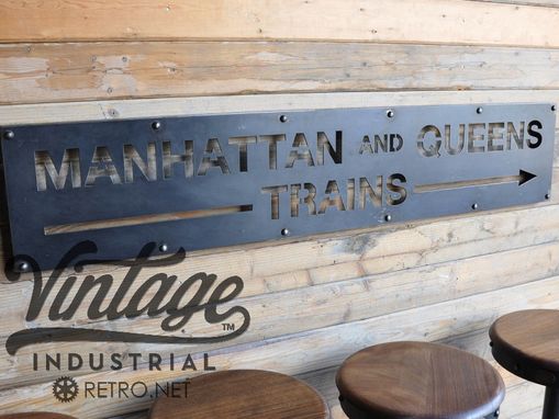 Custom Made Manhattan And Queens Train Sign