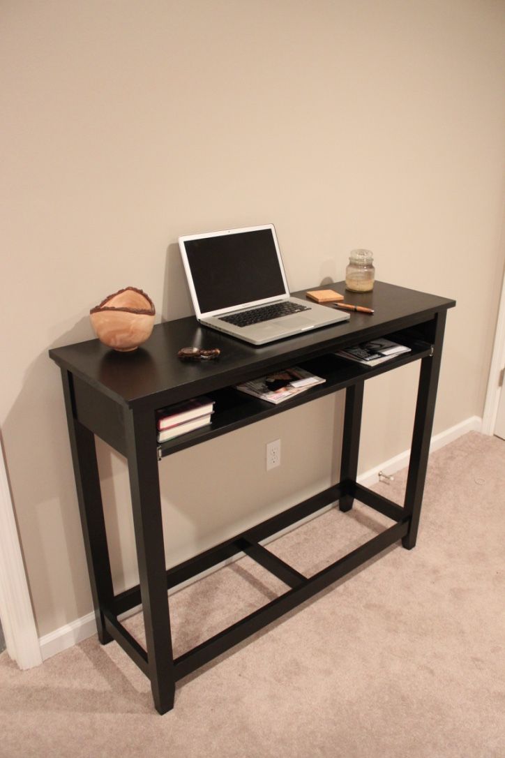 Custom Made Tall Computer Desk With Sliding Tray by Chip Off the Block ...